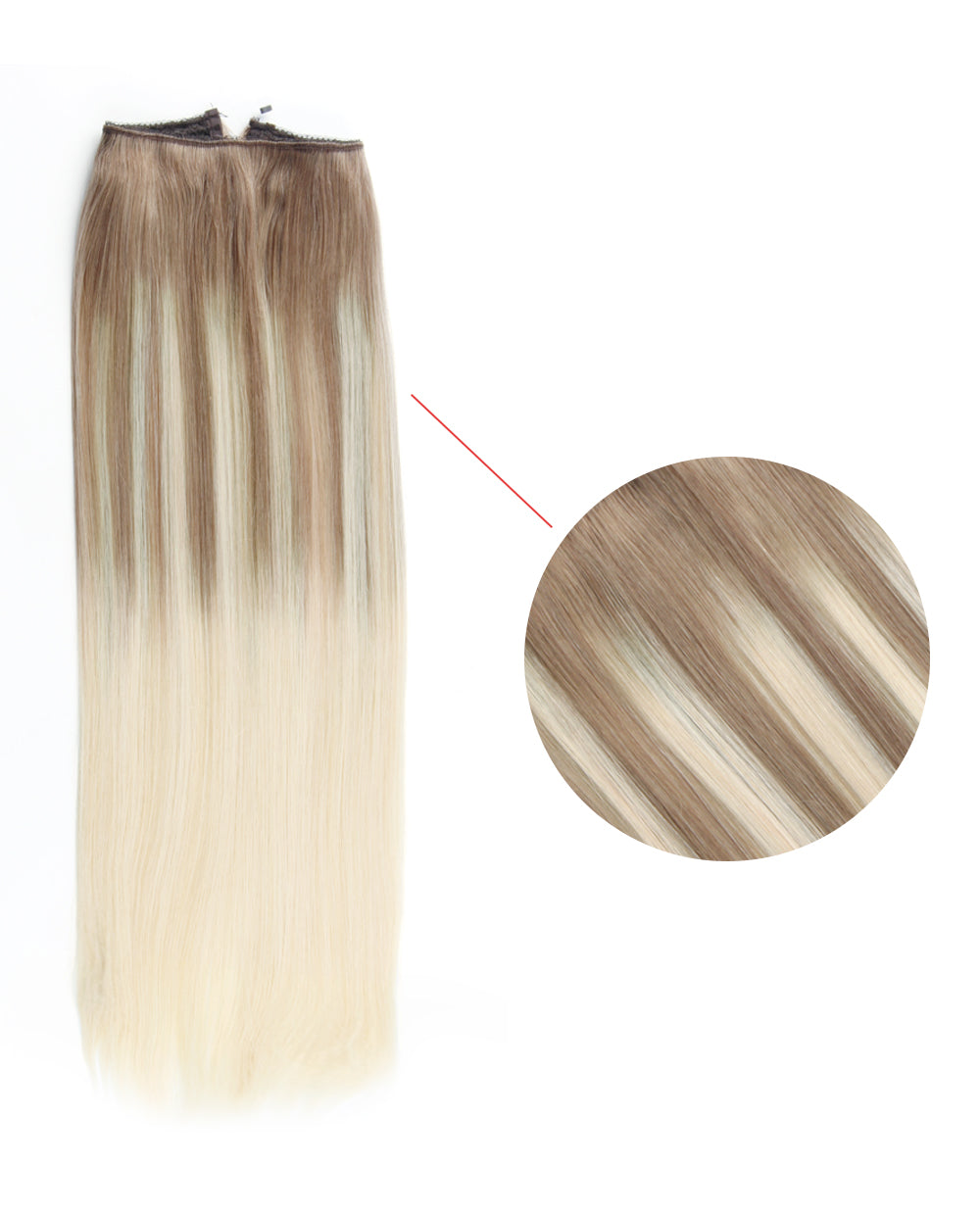 16 inch Balayage 8/60# Halo Hair Extensions