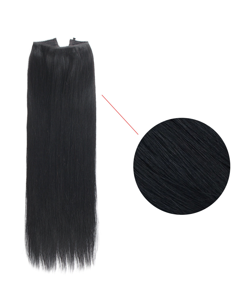 14 inch Jet Black Halo Hair Extensions