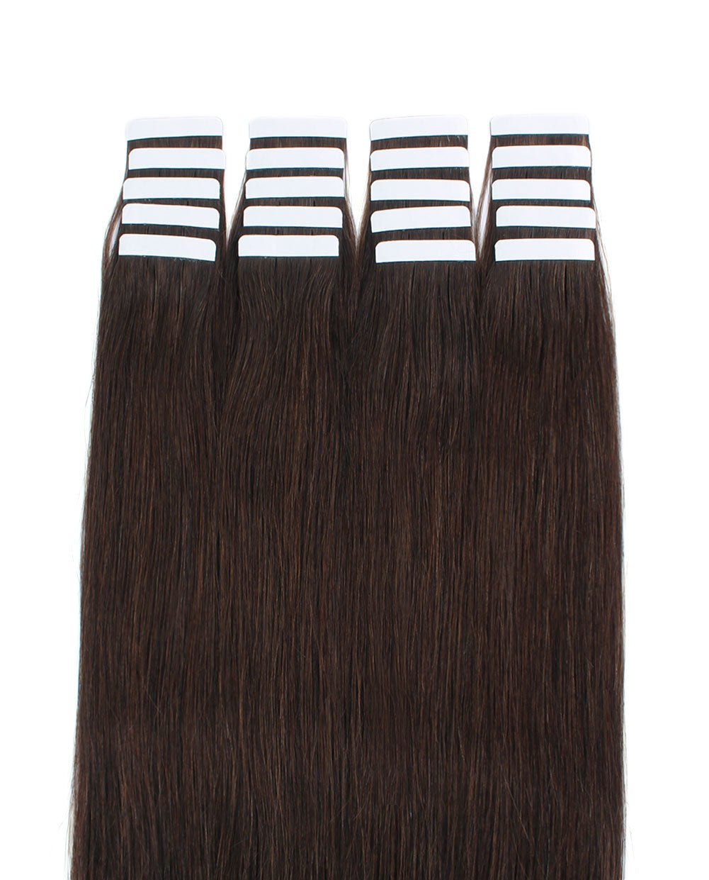 14 inch Tape In Hair Extensions Medium Dark Brown Real 100% Human Remy Hair