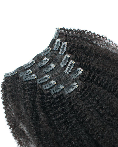 22inch Afro Curly Clip in Remy Human Hair Extensions