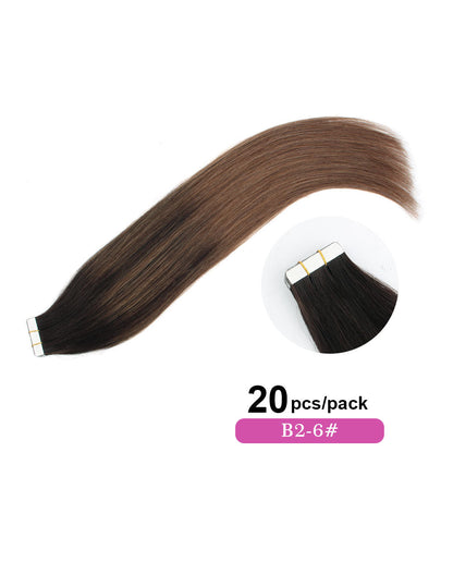 20inch Tape in Hair Extensions Real Human Hair Balayage 2/6#