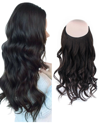 Halo Hair Extensions #1B Off Black 90g-130g