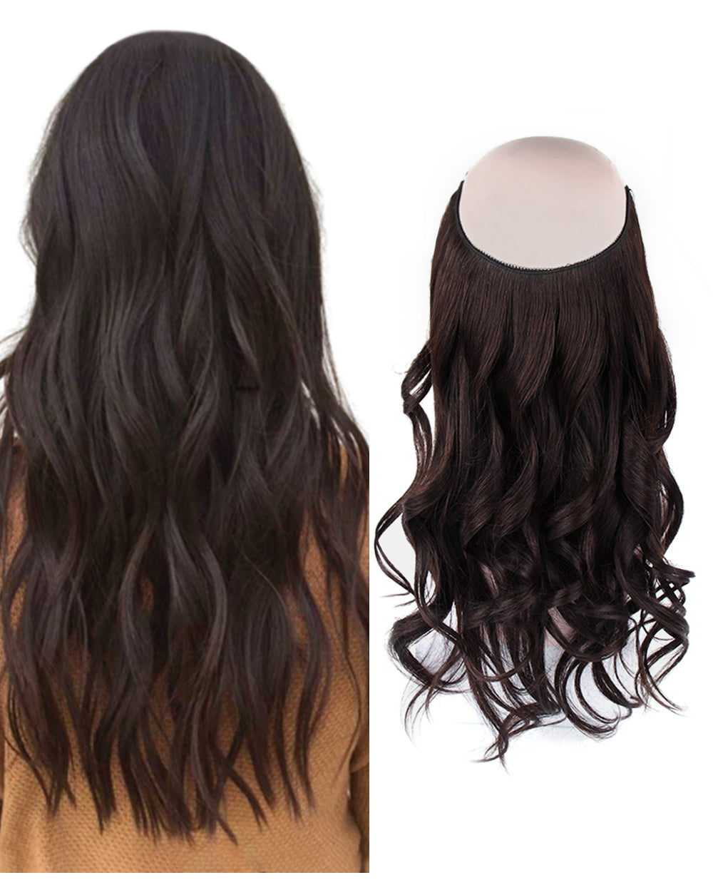 Halo Hair Extensions #2 Dark Brown 90g-130g