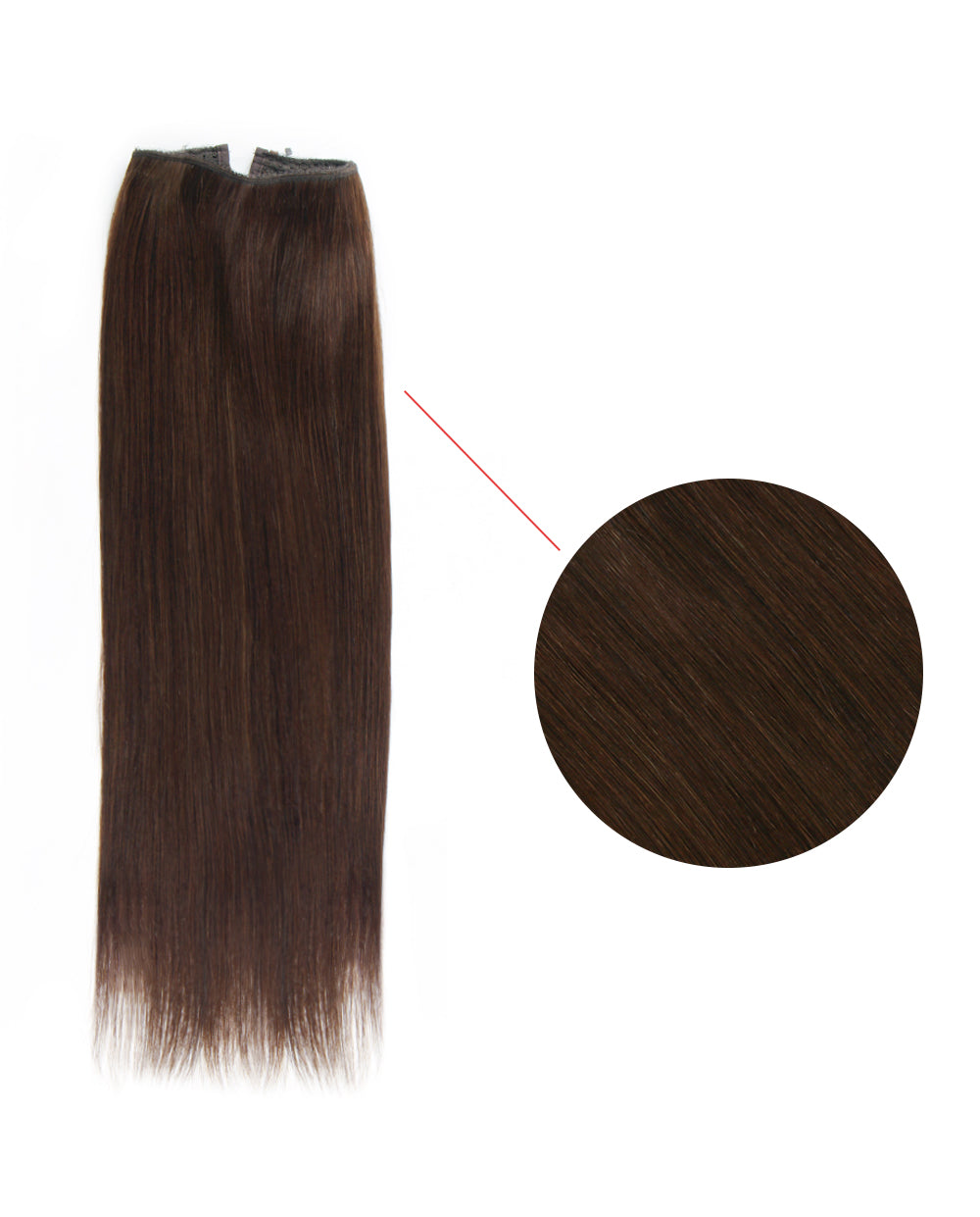 18 inch Medium Dark Brown Halo Hair Extensions