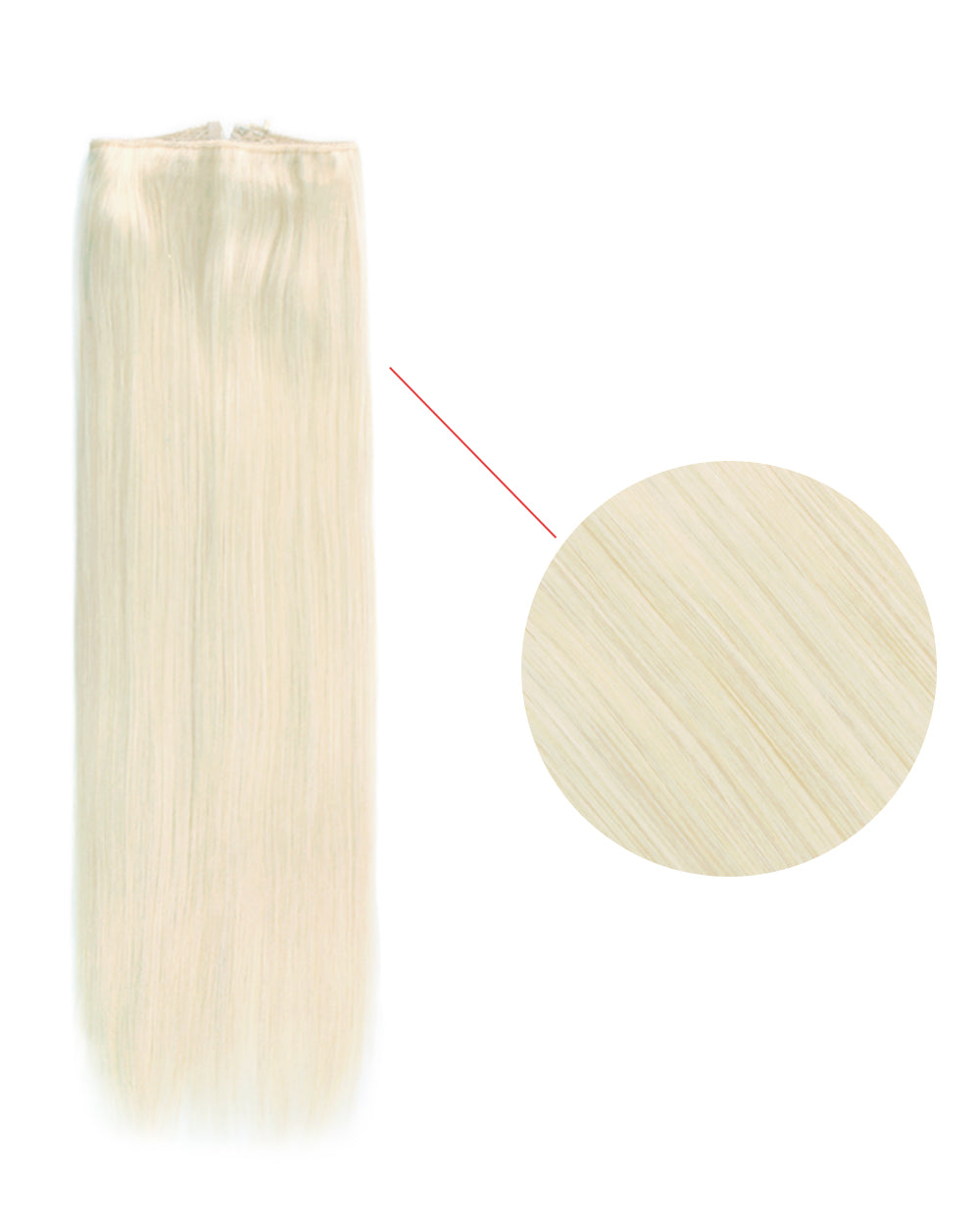 20 inch Halo Human Hair Extensions Ash Blonde