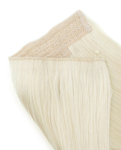 20 inch Halo Human Hair Extensions Ash Blonde