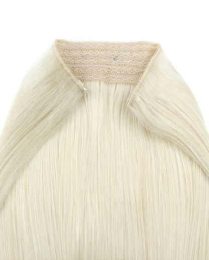 20 inch Halo Human Hair Extensions Ash Blonde