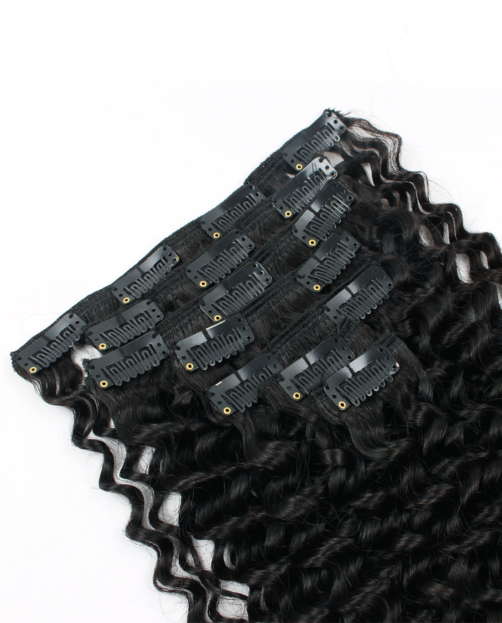 20 inch Jerry Curly Clip In Human Hair Extensions for African American