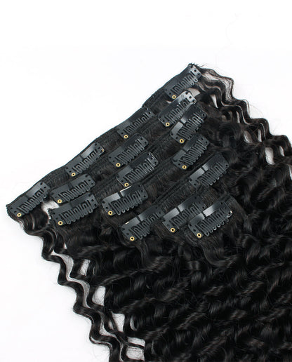 22inch Jerry Curly Clip in Remy Human Hair Extensions