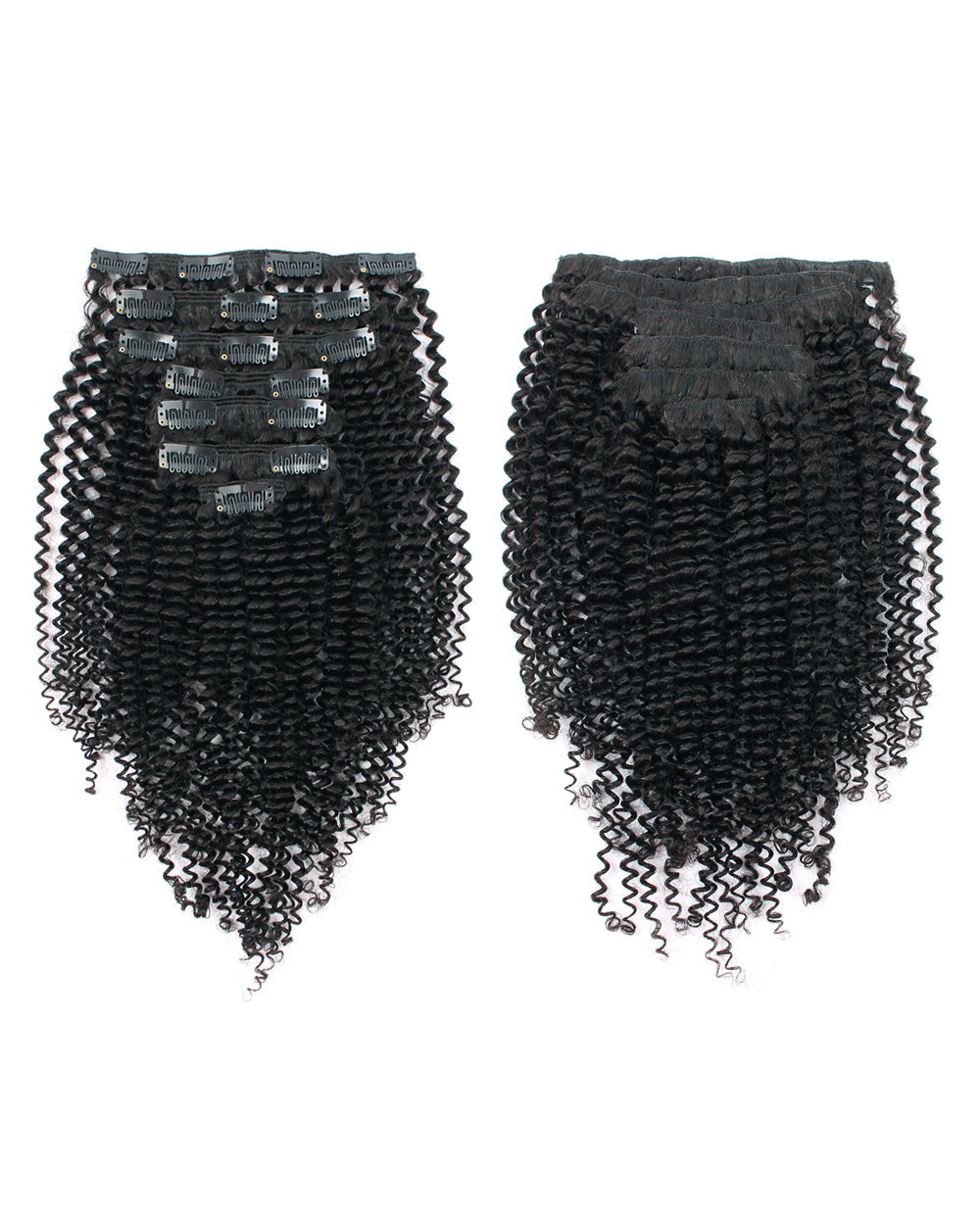 20 inch Kinky Curly Clip In Human Hair Extensions for African American