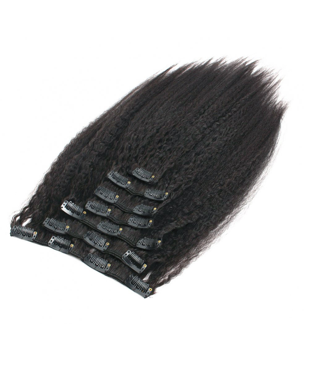 14 inch Hair Extensions | Kinky Straight Clip in Hair Extensions