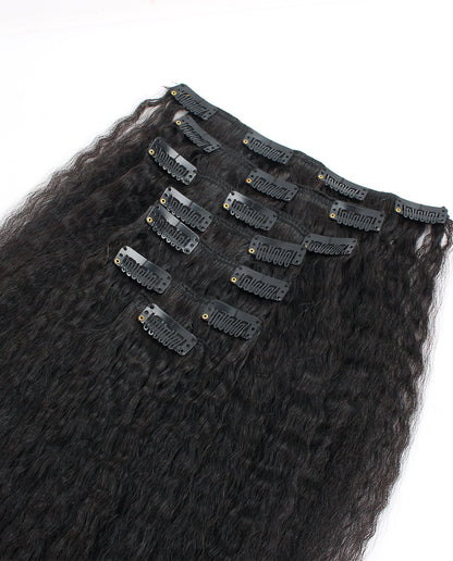 18 inch Hair Extensions Kinky Straight Clip in Hair