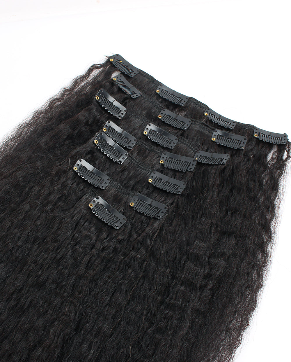 22inch Kinky Straight Clip in Remy Human Hair Extensions