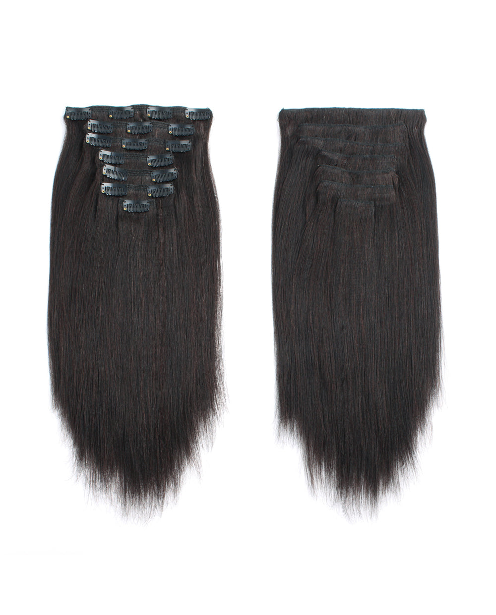 Light Yaki Straight Clip In Hair Extensions