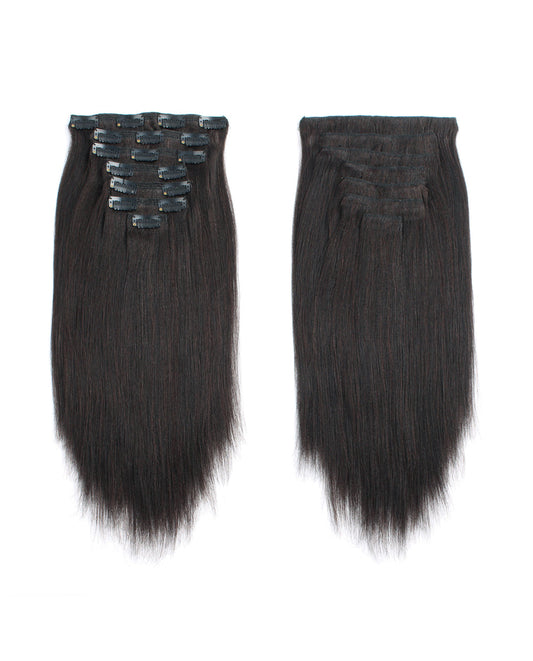 16 inch Hair Extensions | Yaki Straight Clip in Hair Extensions