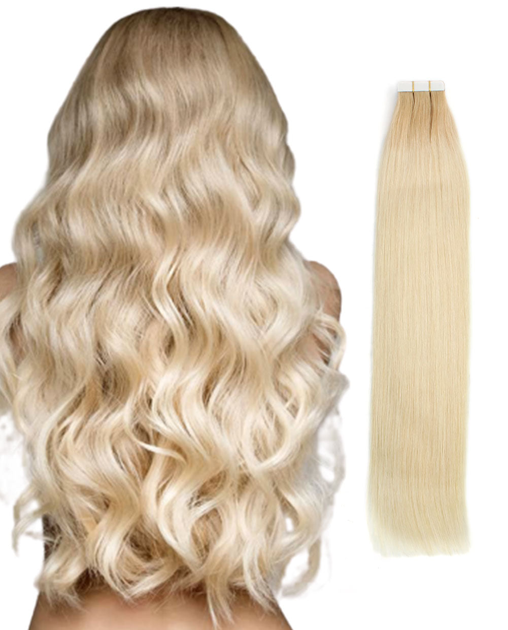 18 inch Tape In Hair Extensions Rooted 12/60# Real 100% Human Remy Hair