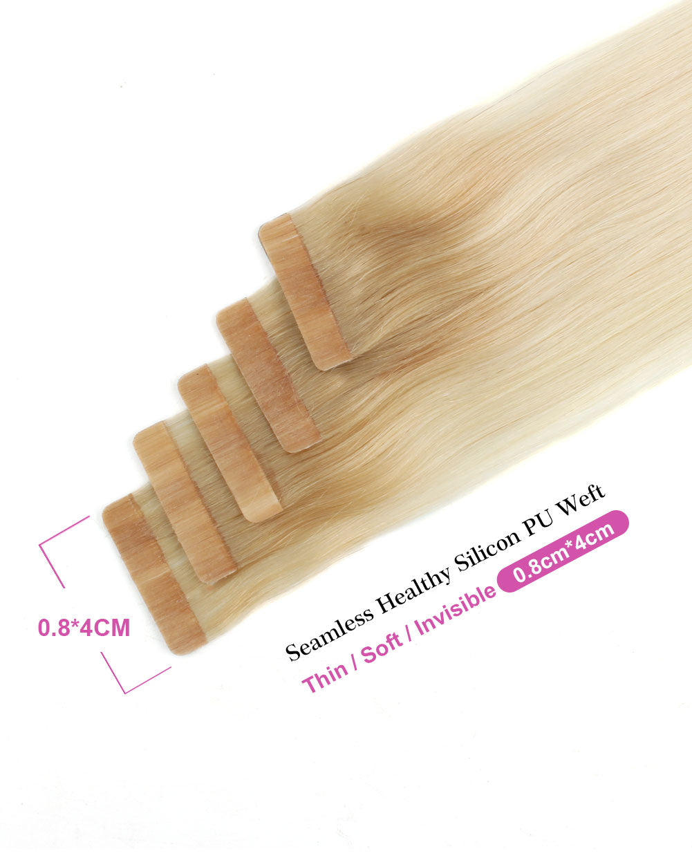 22 inch Tape In Hair Extensions Rooted 12/60# Real 100% Human Remy Hair
