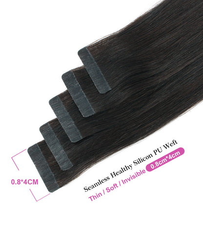 Tape In Hair Extensions 1B# Off Black