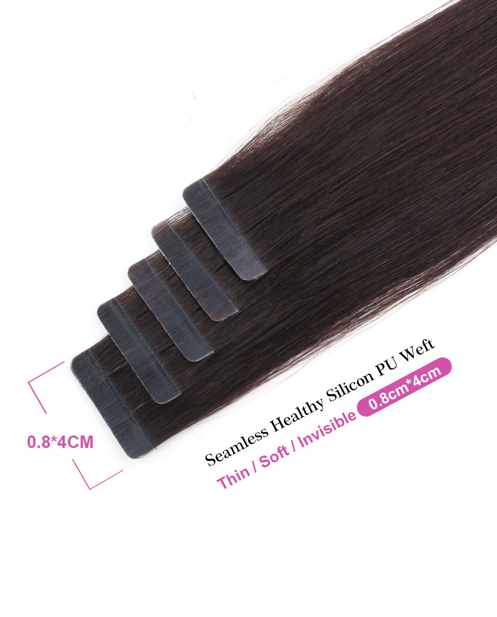 Tape In Hair Extensions #2 Dark Brown