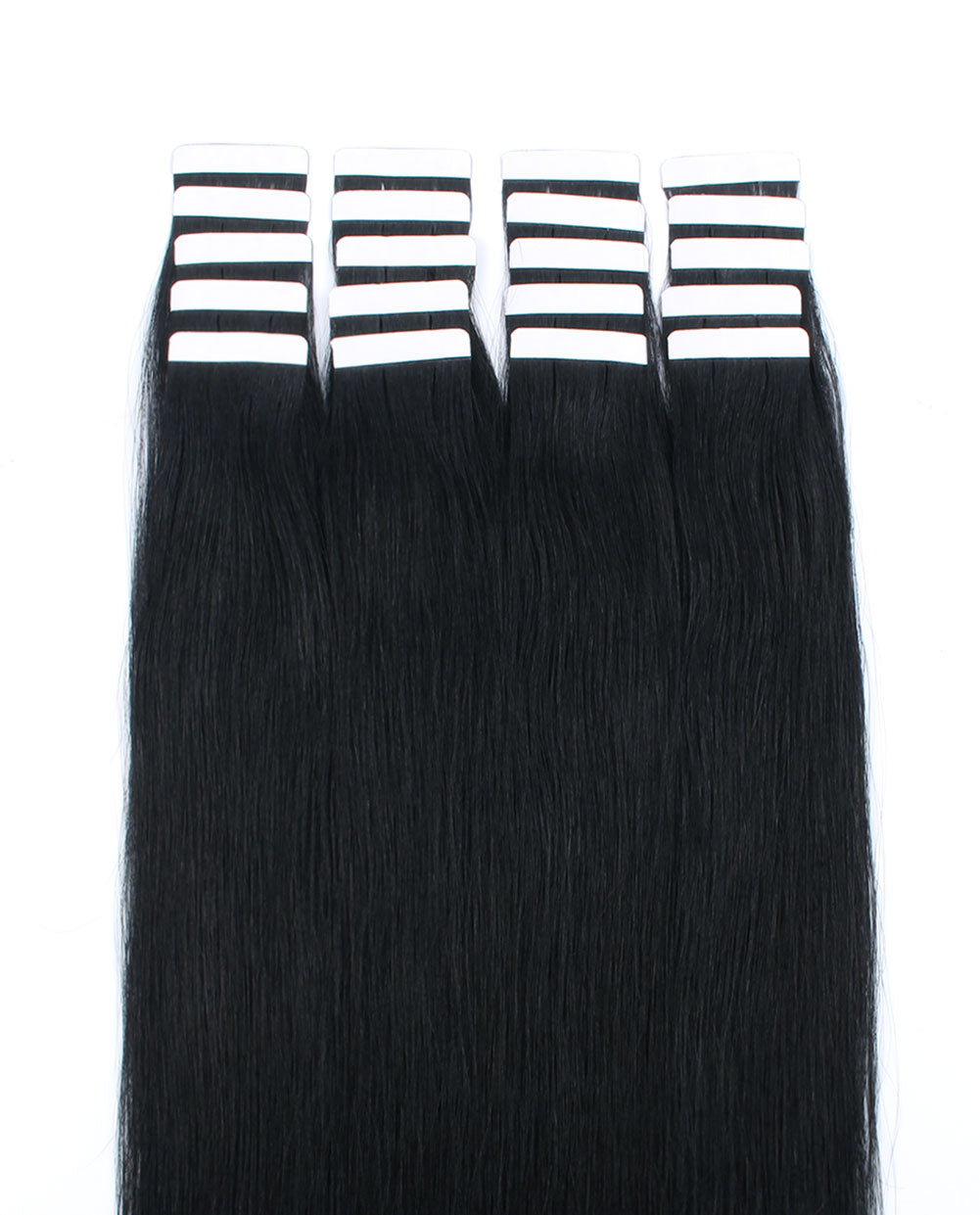 20inch Tape in Hair Extensions Real Human Hair Jet Black