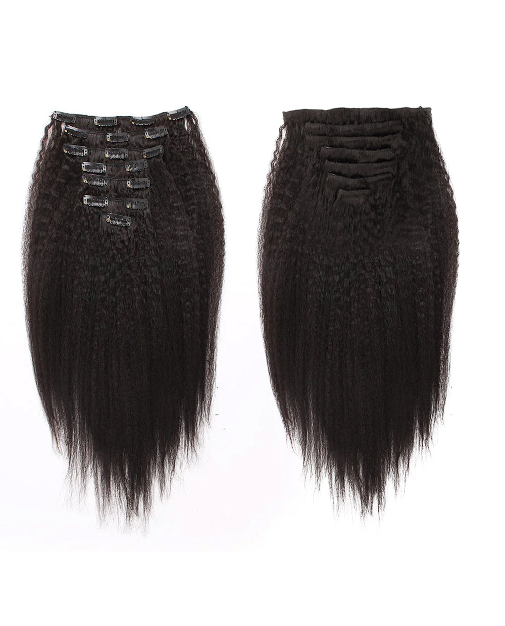 16 inch Hair Extensions | Kinky Straight Clip in Hair Extensions