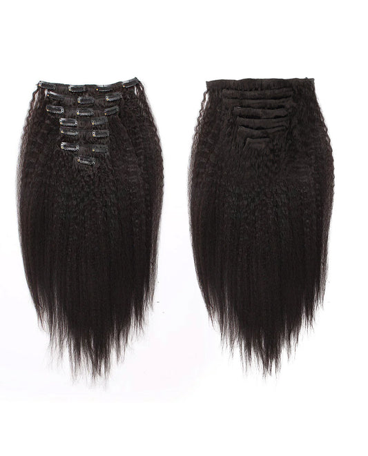 18 inch Hair Extensions Kinky Straight Clip in Hair