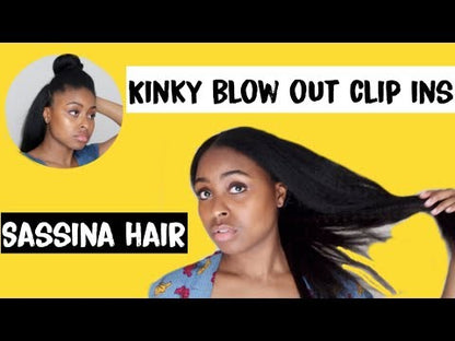 14 inch Hair Extensions | Kinky Straight Clip in Hair Extensions