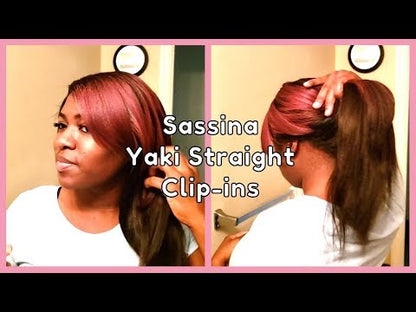 Light Yaki Straight Clip In Hair Extensions